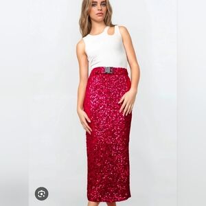 Kate Hewko Pinj Sequin Women's Skirt, Small